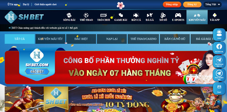 Khuyến mãi SHBET hàng tháng